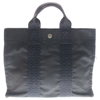 Hermes Her Line PM Canvas Hand Tote Silver Gray — view 2