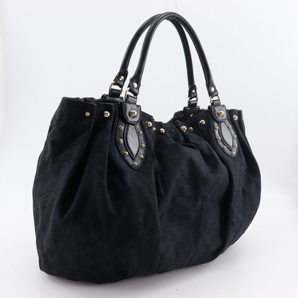 Gucci Studded GG Canvas Black Tote — view 3