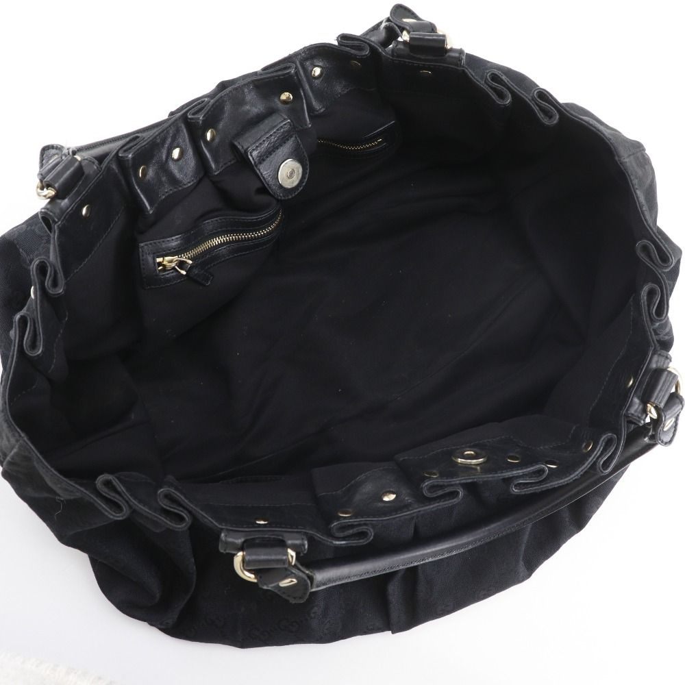 Gucci Studded GG Canvas Black Tote — view 6