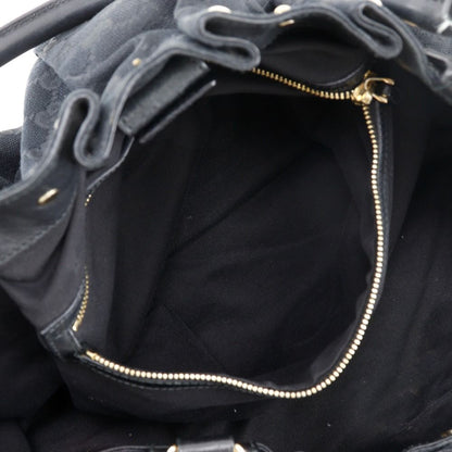 Gucci Studded GG Canvas Black Tote — view 7