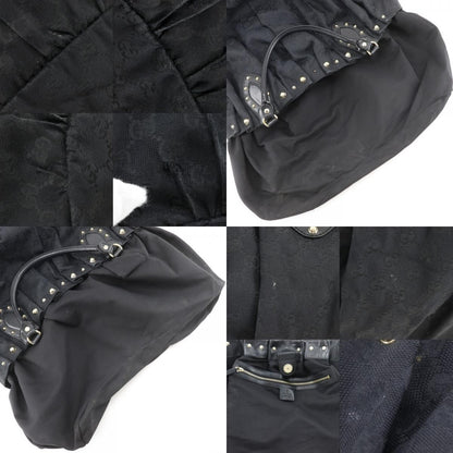 Gucci Studded GG Canvas Black Tote — view 9