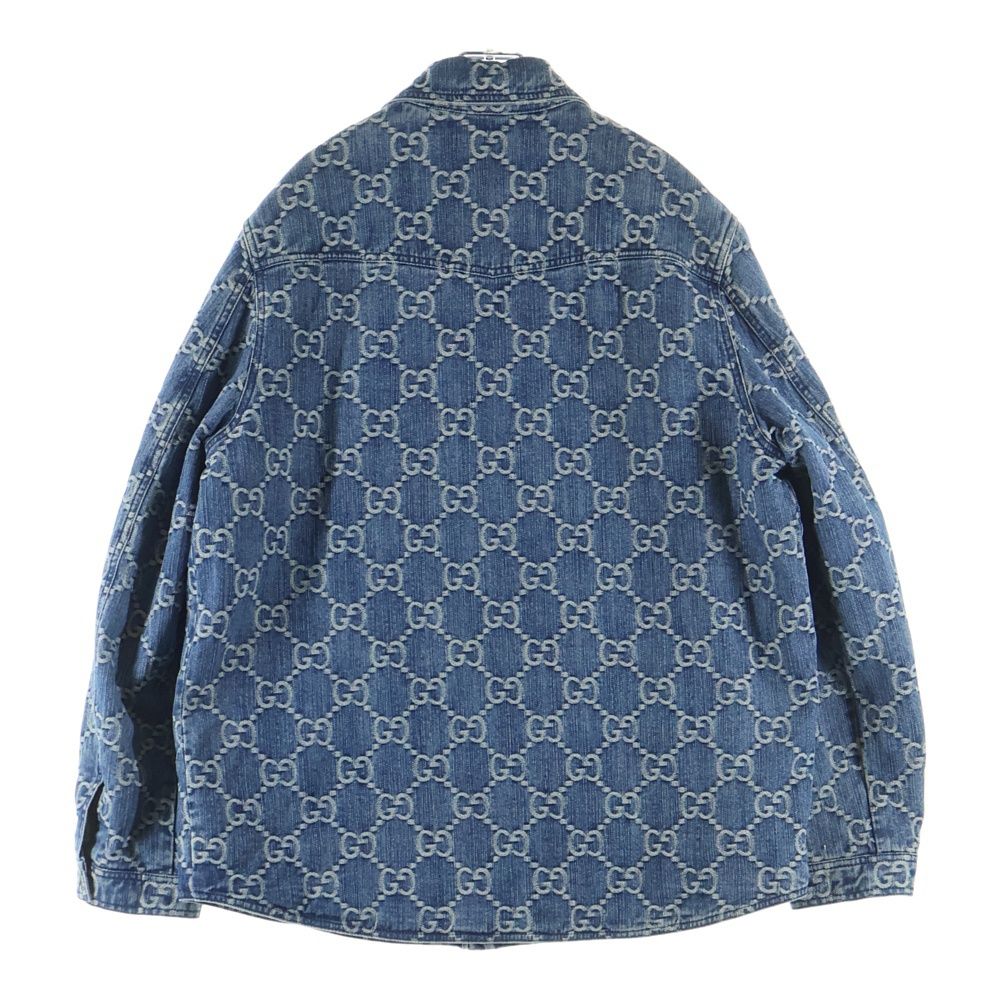 Gucci GG Jacquard Denim Shirt Indigo — view 2