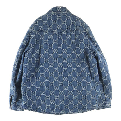 Gucci GG Jacquard Denim Shirt Indigo — view 2