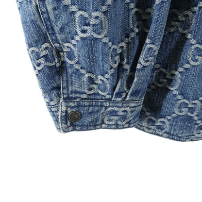 Gucci GG Jacquard Denim Shirt Indigo — view 5