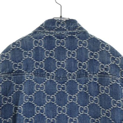 Gucci GG Jacquard Denim Shirt Indigo — view 4