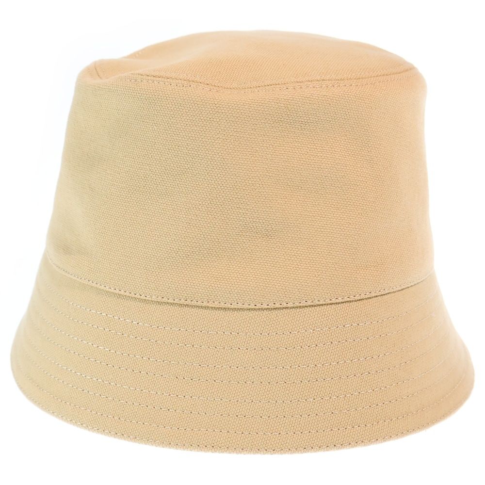 Loewe Paula's Ibiza Leather Logo Patch Canvas Bucket Hat Beige — view 2