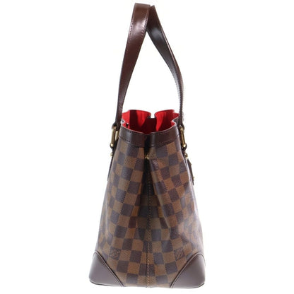 Louis Vuitton Damier Hampstead PM Tote Brown Leather Gold — view 3