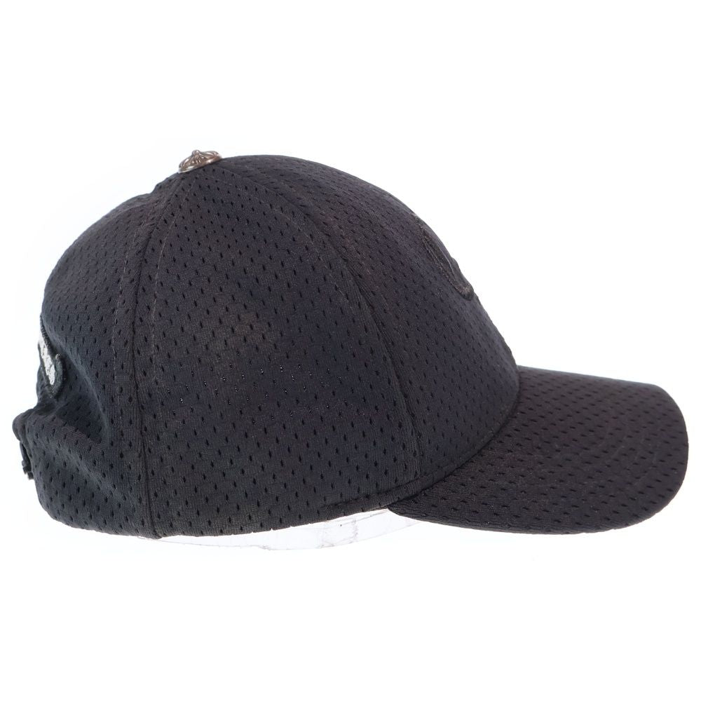 Chrome Hearts Mesh Cap CH Logo Embroidery Baseball Cap Hat Black — view 3