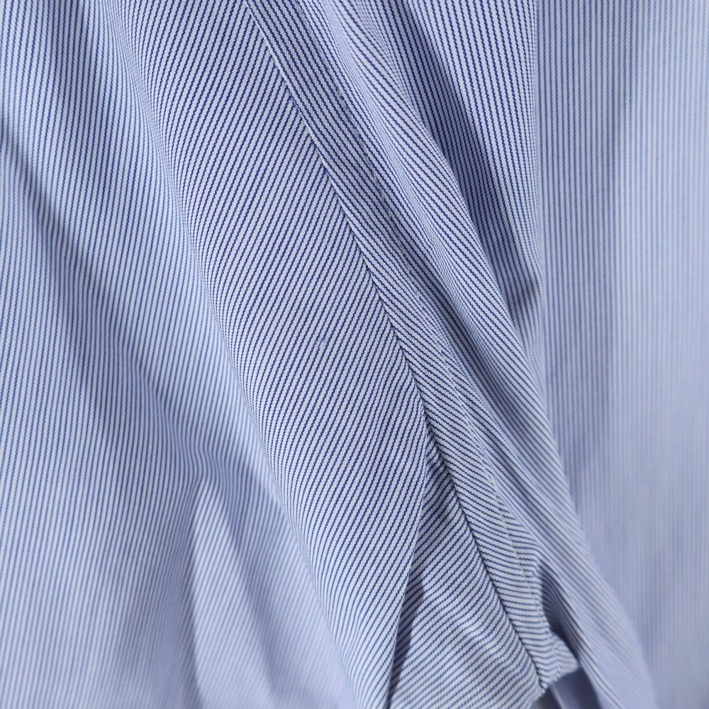 Saint Laurent Paris Small Stripe Pattern Long Sleeve Shirt Blue — view 5