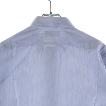 Saint Laurent Paris Small Stripe Pattern Long Sleeve Shirt Blue — view 4