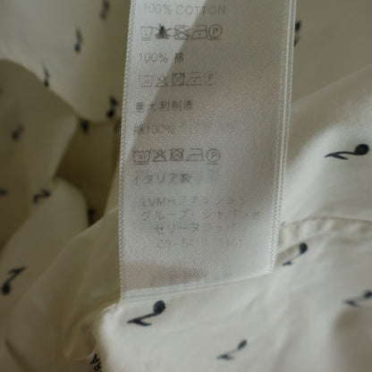 Celine Music Note Long Sleeve Shirt White — view 8
