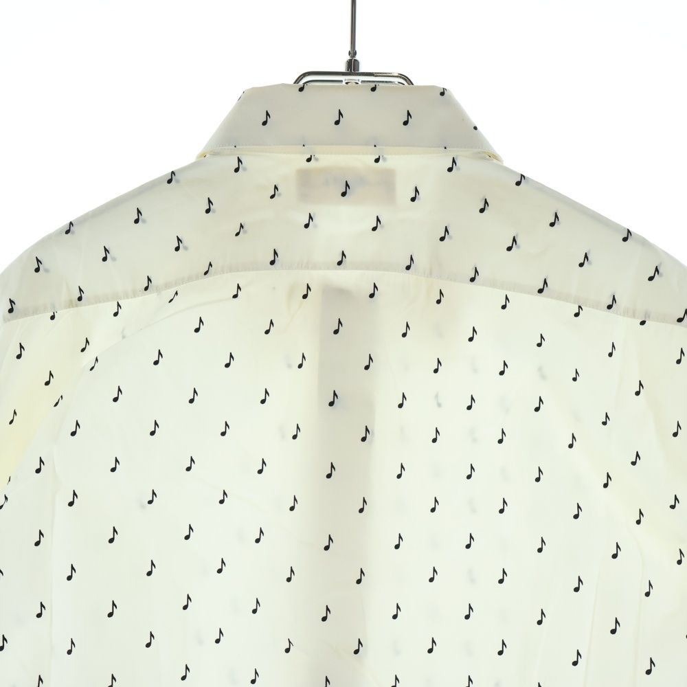 Celine Music Note Long Sleeve Shirt White — view 4