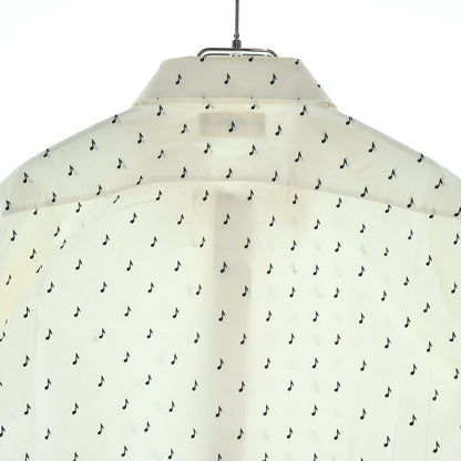 Celine Music Note Long Sleeve Shirt White — view 4