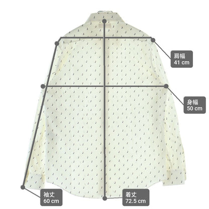 Celine Music Note Long Sleeve Shirt White — view 9