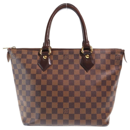Louis Vuitton Damier Saleya PM Tote Brown Leather Gold