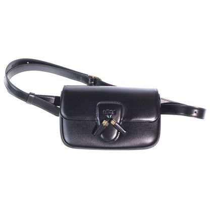 Celine Tassels Small Shoulder Bag Black Leather Gold