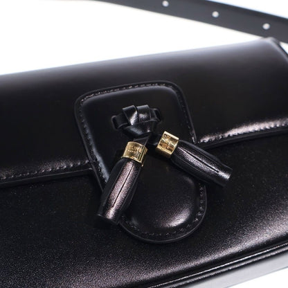 Celine Tassels Small Shoulder Bag Black Leather Gold — view 5