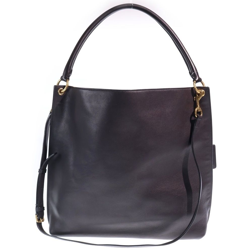 Saint Laurent Paris Hobo 2-Way Shoulder Bag Black Leather Gold — view 2