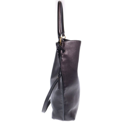 Saint Laurent Paris Hobo 2-Way Shoulder Bag Black Leather Gold — view 3