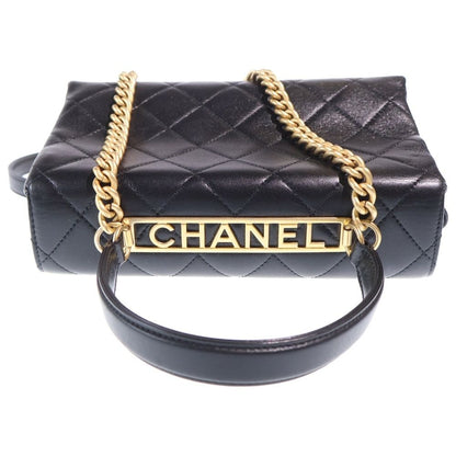 Chanel Trendy CC Top Handle 2-Way Shoulder Bag Chain Black Lambskin Gold — view 5