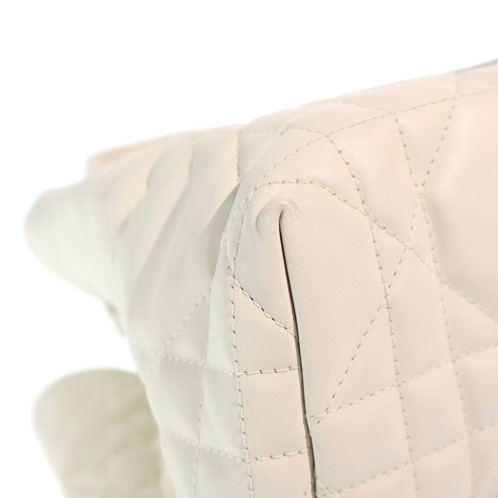 Dior Cannage Toujour Handbag White Leather Gold — view 5