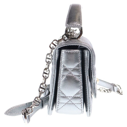 Dior Monsieur Joli Top Handle 2-Way Mini Shoulder Bag Silver Leather — view 3