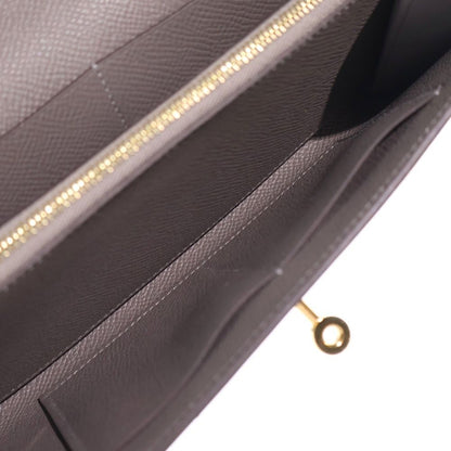 Hermes Kelly Wallet Long to Go Etain Epsom Shoulder Bag Gray Gold — view 4