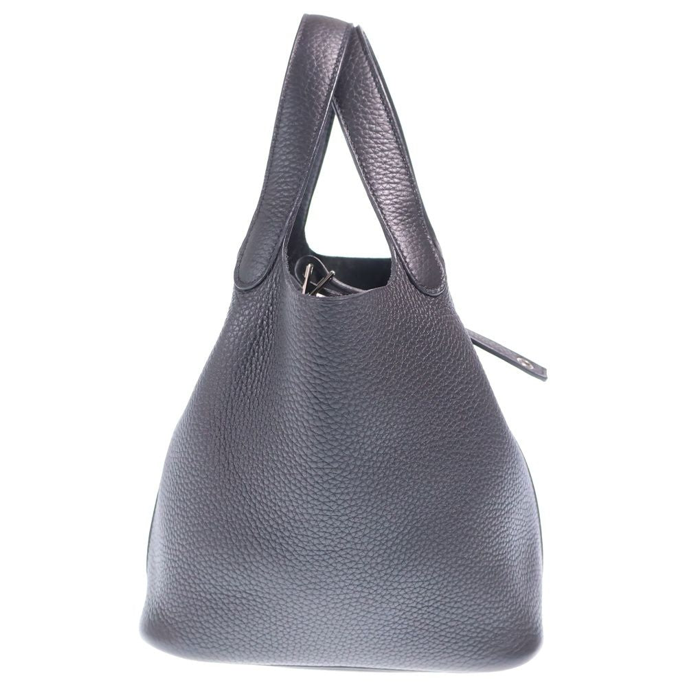 Hermes Picotin Lock PM Mini Bag Black Taurillon Silver — view 3