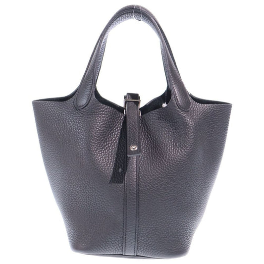 Hermes Picotin Lock PM Mini Bag Black Taurillon Silver
