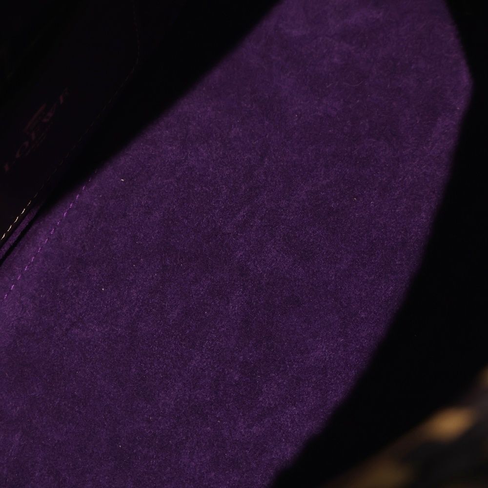 Loewe Amazona 26 Bicolor Brown Purple Handbag Leather — view 4