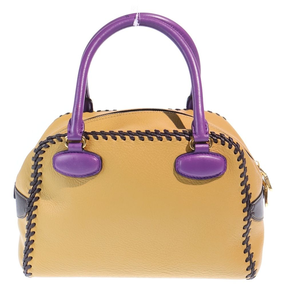 Loewe Amazona 26 Bicolor Brown Purple Handbag Leather — view 2