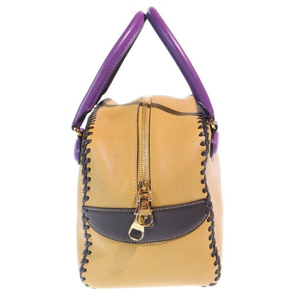 Loewe Amazona 26 Bicolor Brown Purple Handbag Leather — view 3