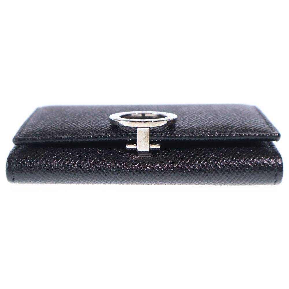 Bvlgari B-zero One Card Case Business Holder Wallet Black Leather Silver — view 6