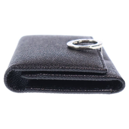 Bvlgari B-zero One Card Case Business Holder Wallet Black Leather Silver — view 3