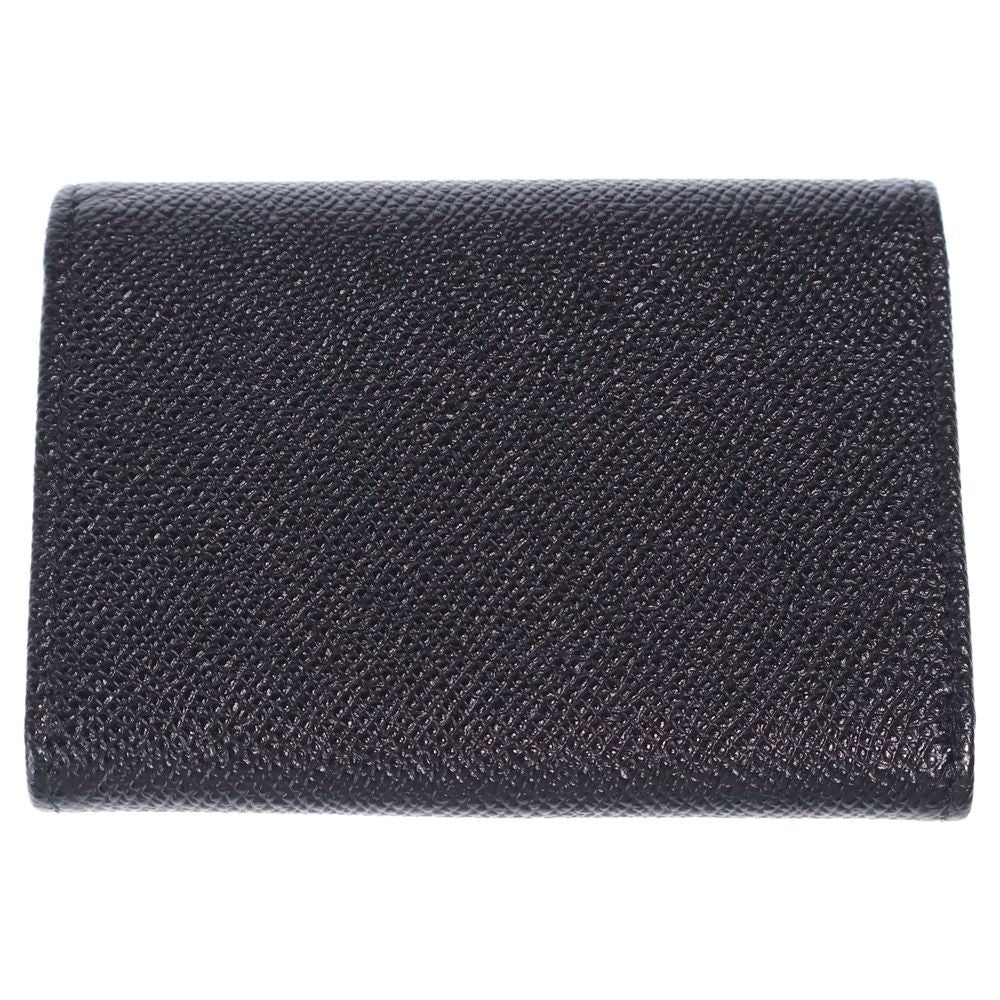 Bvlgari B-zero One Card Case Business Holder Wallet Black Leather Silver — view 2
