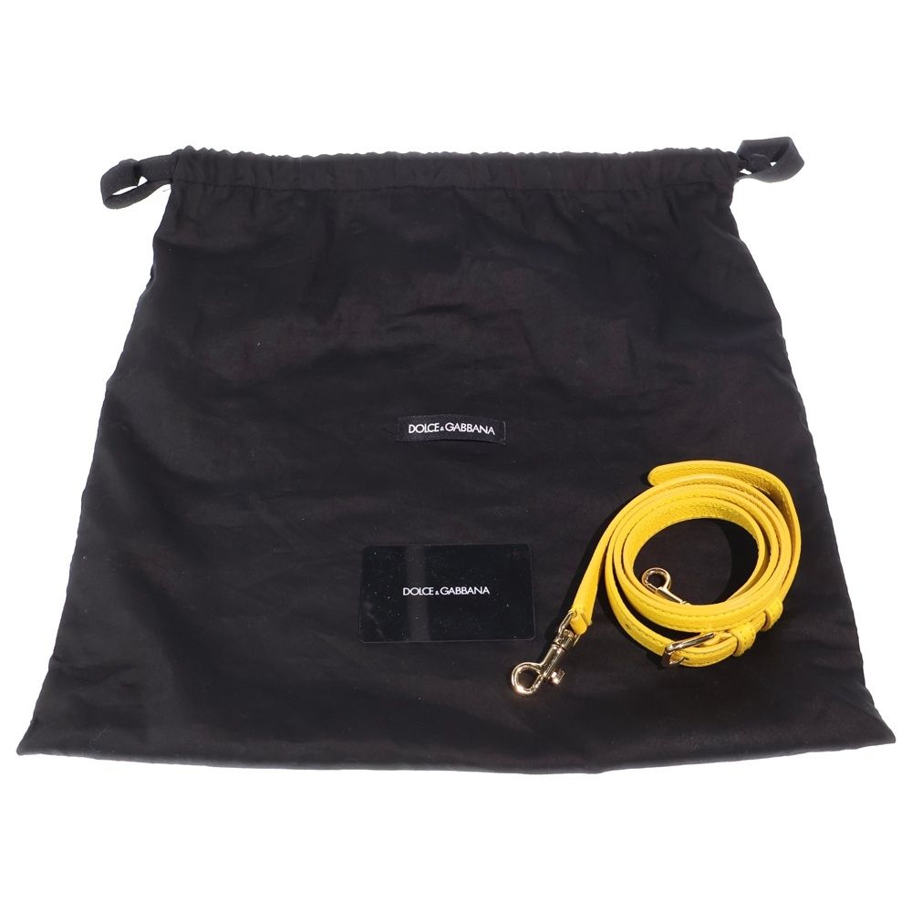 Dolce & Gabbana Sicily Shoulder Bag Yellow Leather — view 6