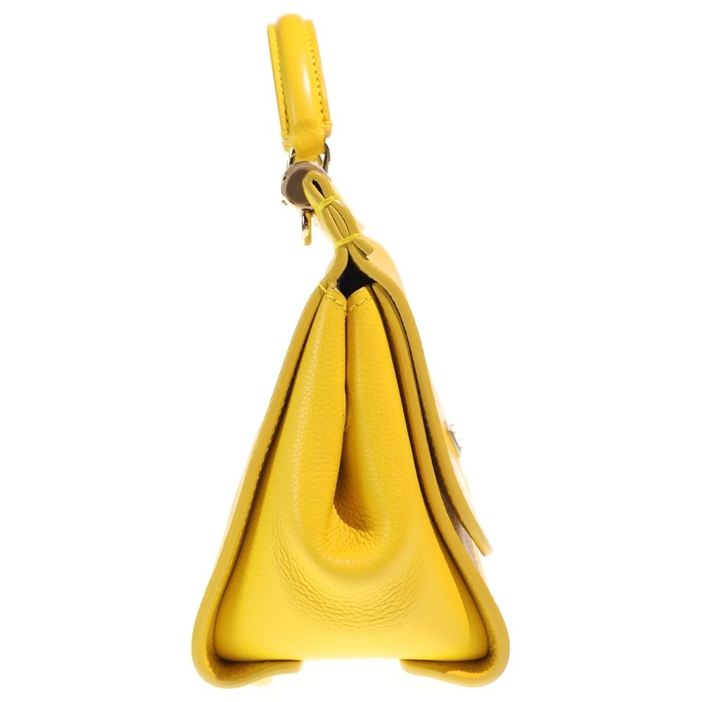 Dolce & Gabbana Sicily Shoulder Bag Yellow Leather — view 3