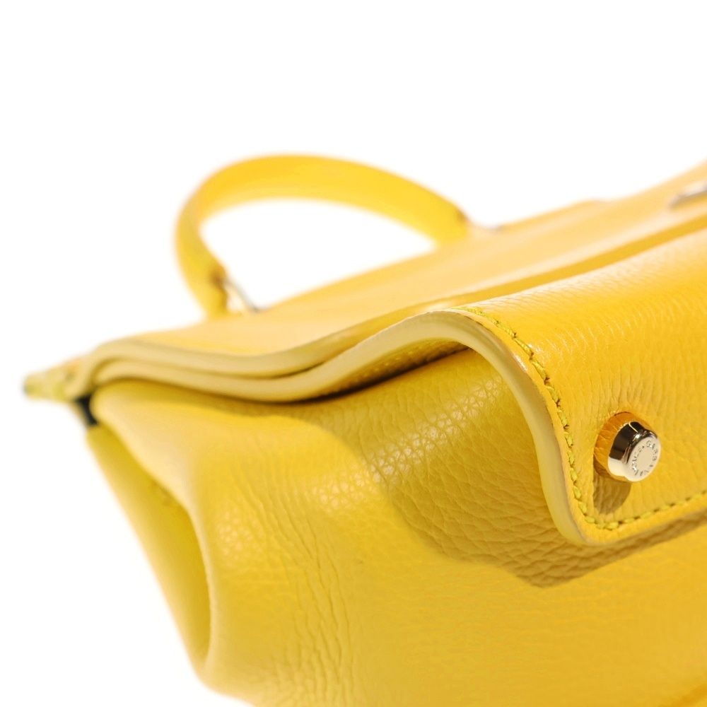 Dolce & Gabbana Sicily Shoulder Bag Yellow Leather — view 5