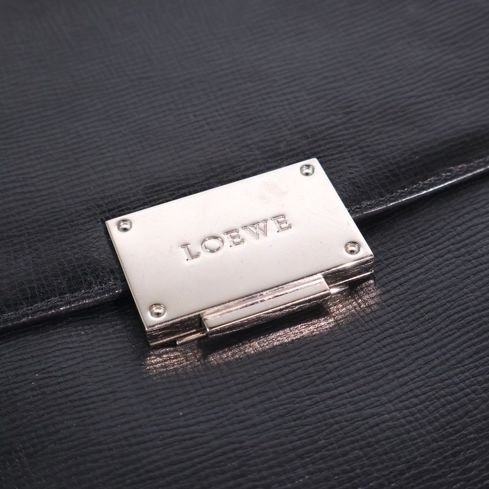 Loewe Shoulder Bag Black Leather Silver — view 5