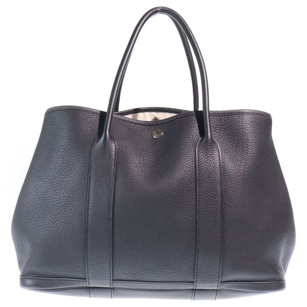 Hermes Garden Party PM Negonda Noir Silver Handbag — view 2