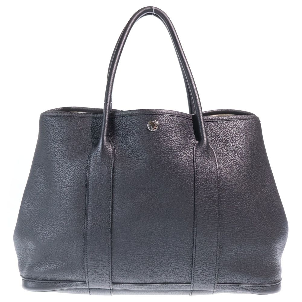 Hermes Garden Party PM Negonda Noir Silver Handbag