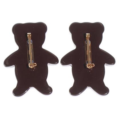 Louis Vuitton Damier Monogram Broche Nunuru Bear Brooch Set Pin Badge Brown — view 2