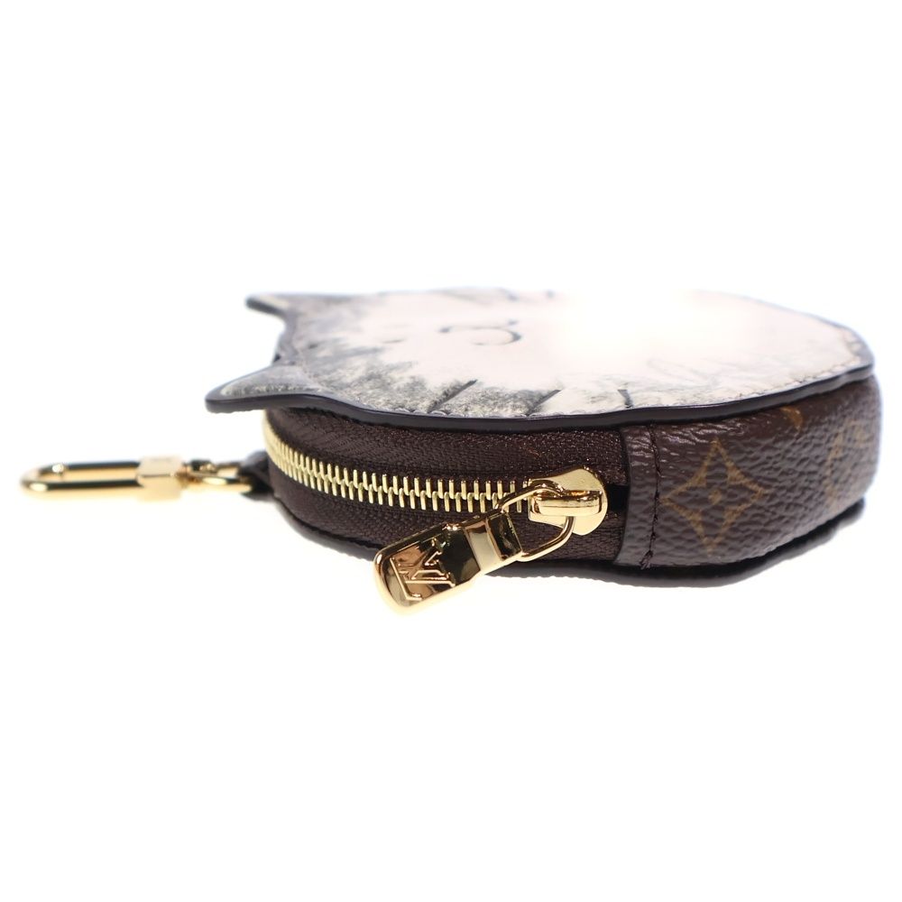 Louis Vuitton Monogram Kitty Coin Purse Gray Scoddington Collaboration Charm — view 3