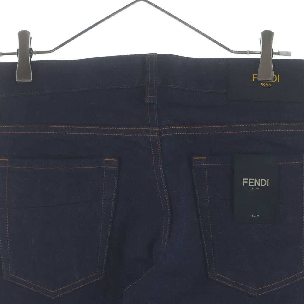 Fendi Side Collar Line Denim Pants Indigo Agzr — view 4