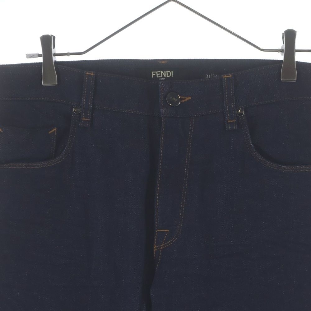 Fendi Side Collar Line Denim Pants Indigo Agzr — view 3