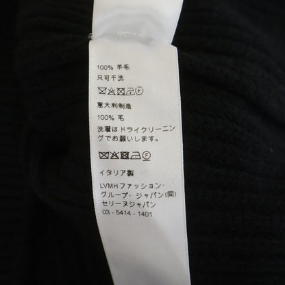 Celine Logo Patch Hoodie Zip Up Knit Black — view 8