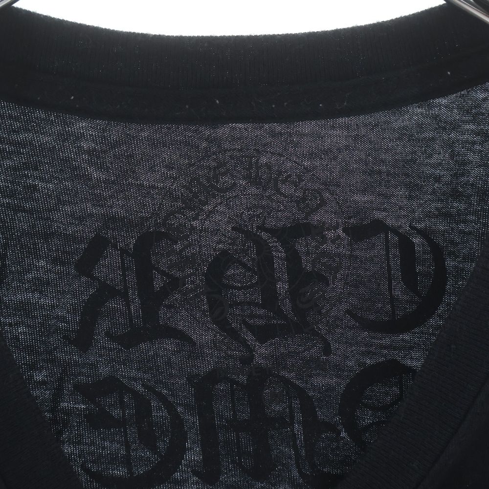Chrome Hearts Vertical Logo Print Short Sleeve T-Shirt Black — view 7