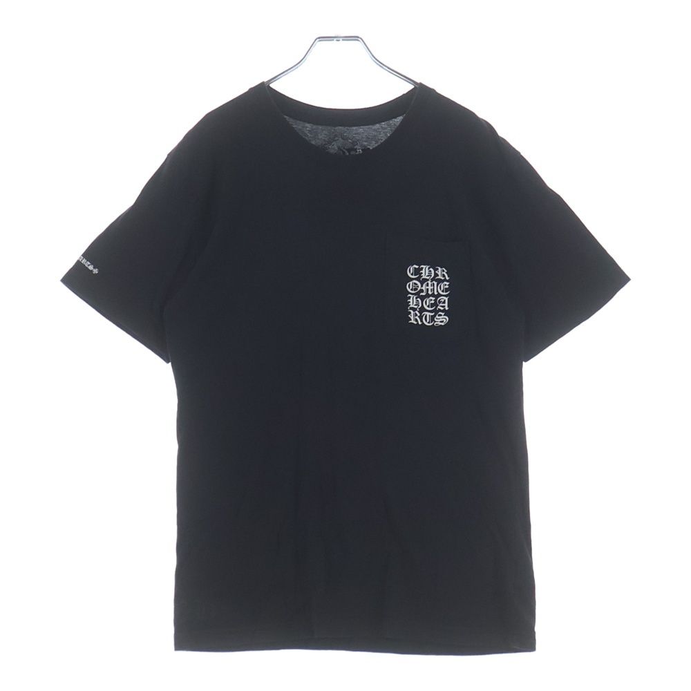 Chrome Hearts Vertical Logo Print Short Sleeve T-Shirt Black — view 2