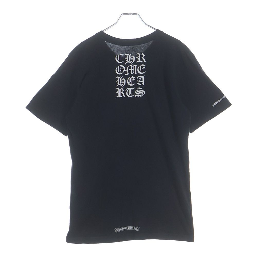 Chrome Hearts Vertical Logo Print Short Sleeve T-Shirt Black
