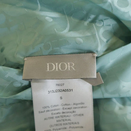 Dior Logo Embroidered Reversible Zip Up Hoodie Green — view 7